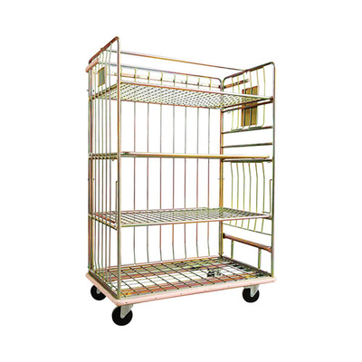 Transport Nestable Roll Container Trolley For Warehouse Or Grocery Store