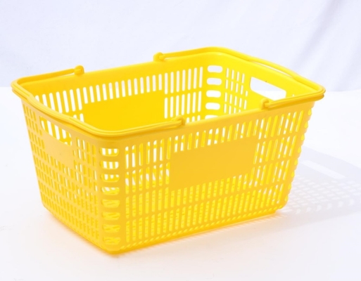 Colourful Plastic Supermarket Shopping Basket Double Handles