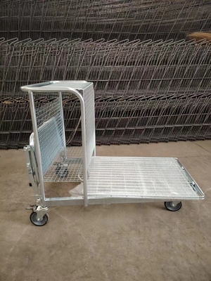 Supermarket Warehouse Logistics Trolley Movable Folding For High Load Bearing Capacity