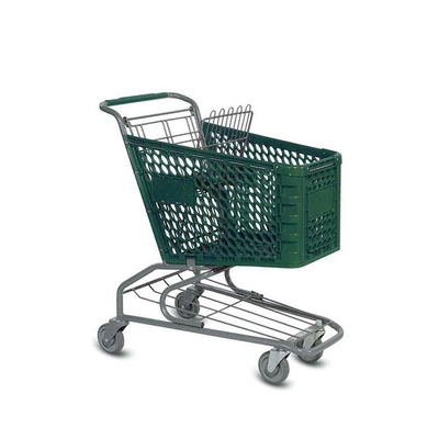 High Quality Customizable Half Plastic Foldable Shopping Trolley Cart