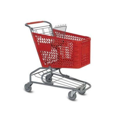 High Quality Customizable Half Plastic Foldable Shopping Trolley Cart