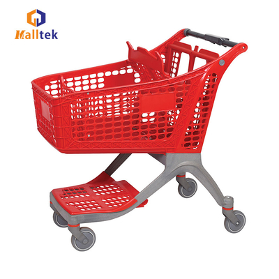 175L Pure Plastic Supermarket Shopping Trolley Customised Colours