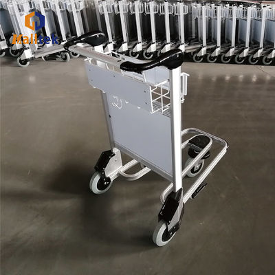 Aluminum Alloy Airport Luggage Trolley Using Airport With 3 Wheels