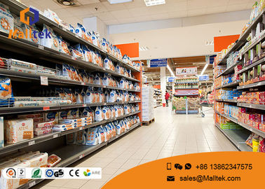 Metal Store Supermarket Gondola Shelving Elegant Appearance For Product Display