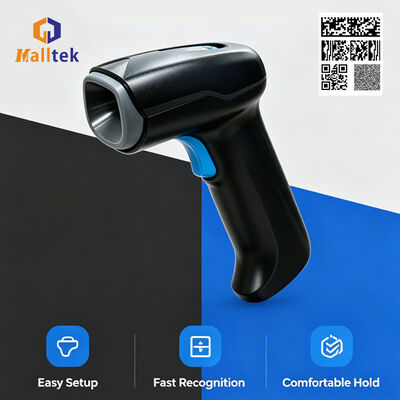 Handheld USB 2D Supermarket Barcode Scanner With Long USB Cable For Convenience Store Warehouse