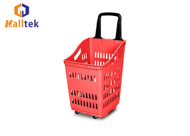 Floor Wheeling Supermarket Shopping Basket