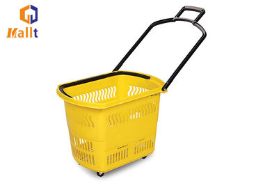Floor Wheeling Supermarket Shopping Basket
