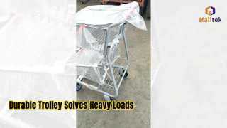 Carrinho de compras de metal do supermercado