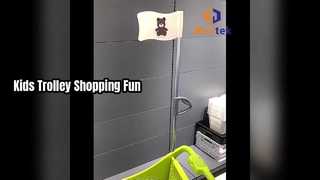 Carrinho de Compras Infantil Meio Plástico para Supermercado com Design Colorido